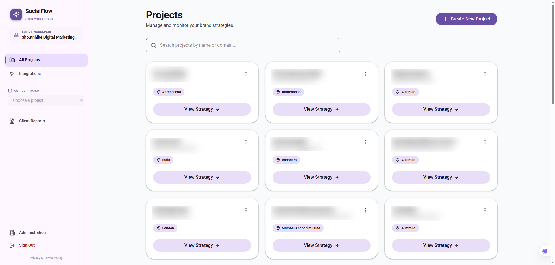 SMM Dashboard Screenshot